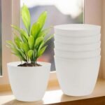 15 Inch White Fancy Pot